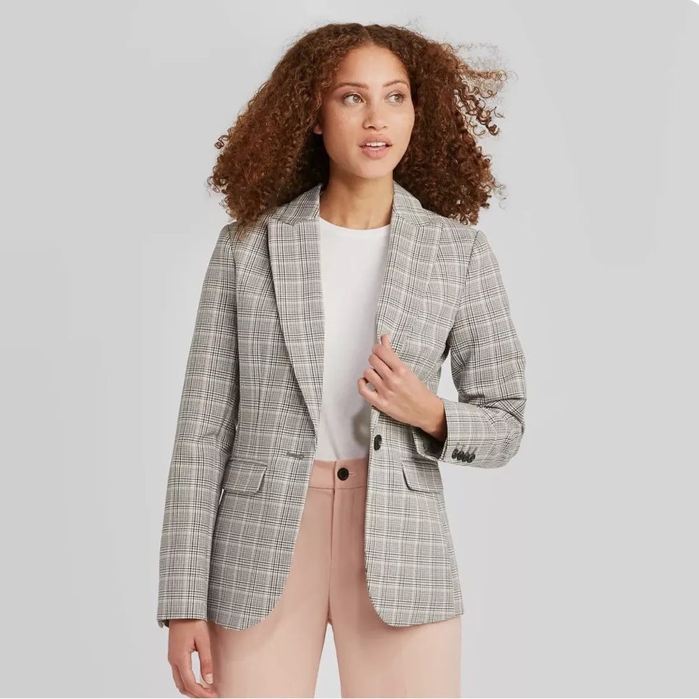 A new day plaid blazer